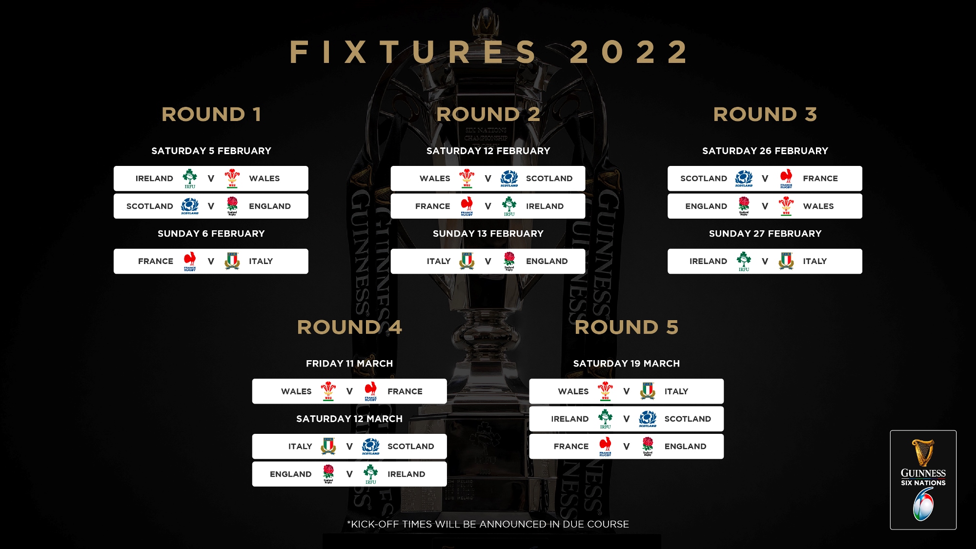 Incredible 6 Nations Fixtures 2022 Ideas
