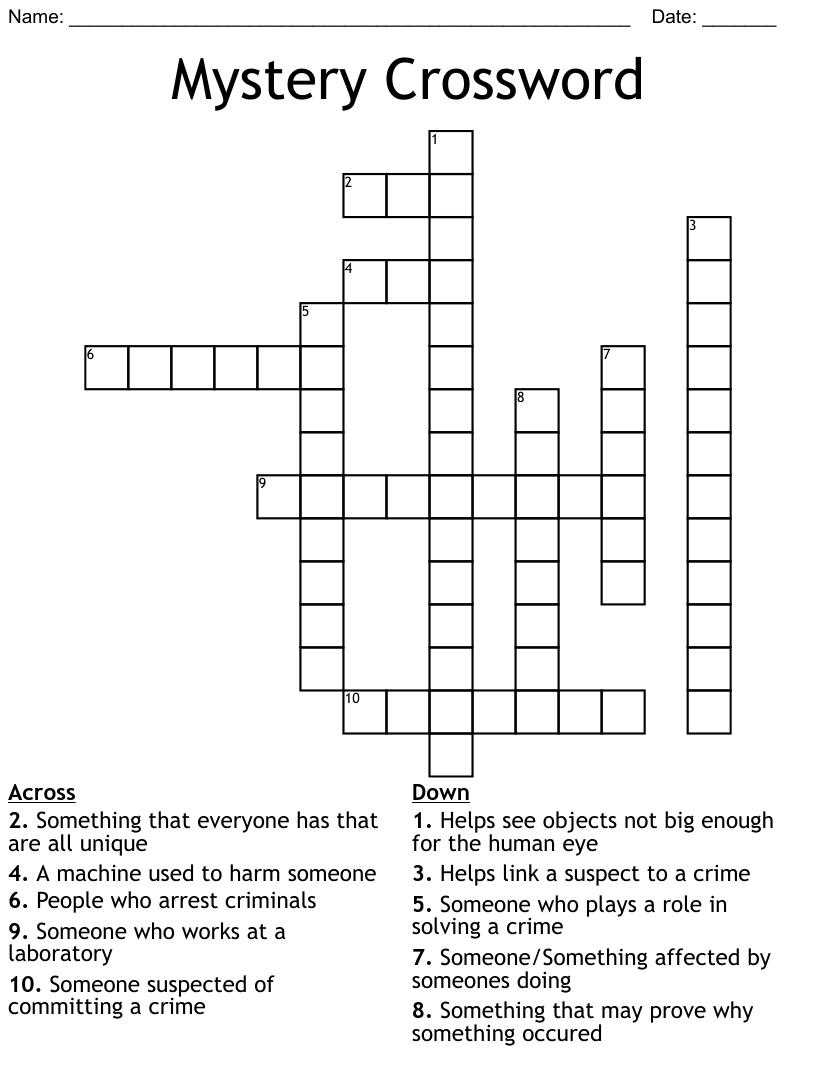 The crossword solver Mystery
