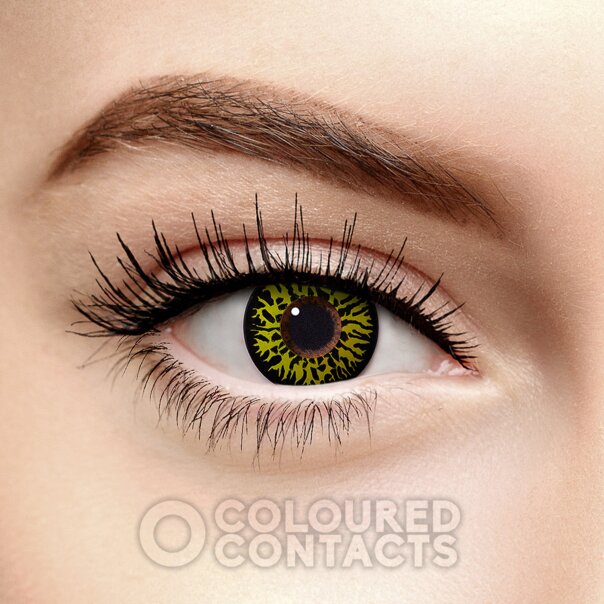 yellow eye contact lens